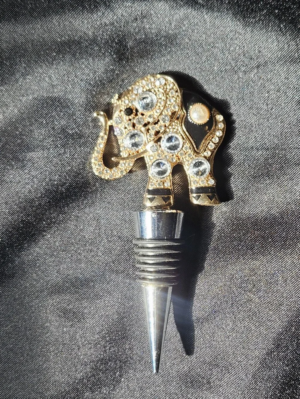 3 Bottle Stoppers- Elephant, Swan, And Guy